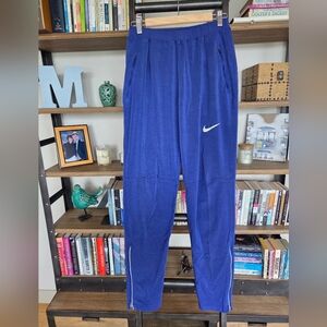 Nike Blue Warm-up Relaxed Fit Joggers, Size Medium